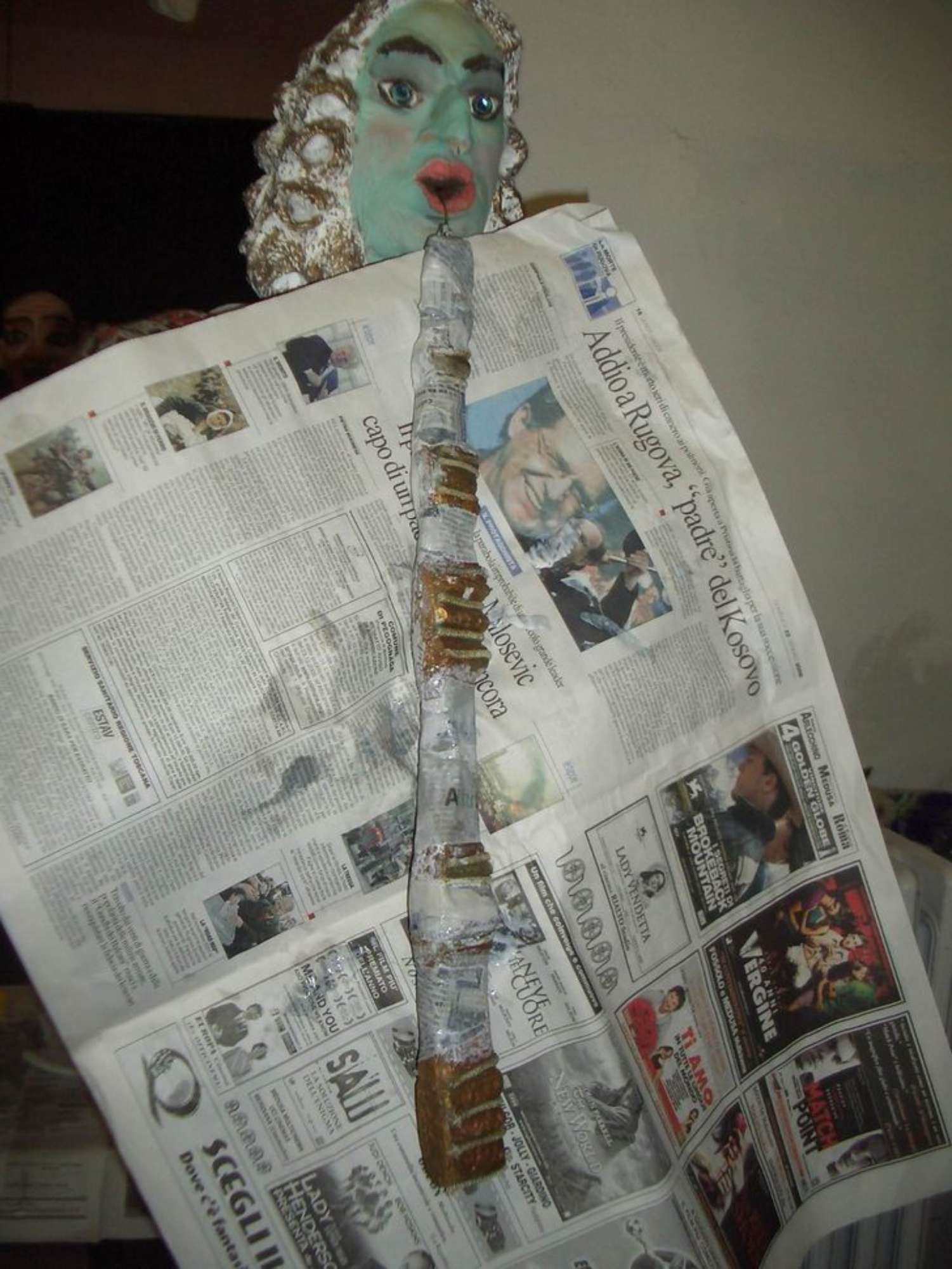 Personaggio 4 durante il restauro